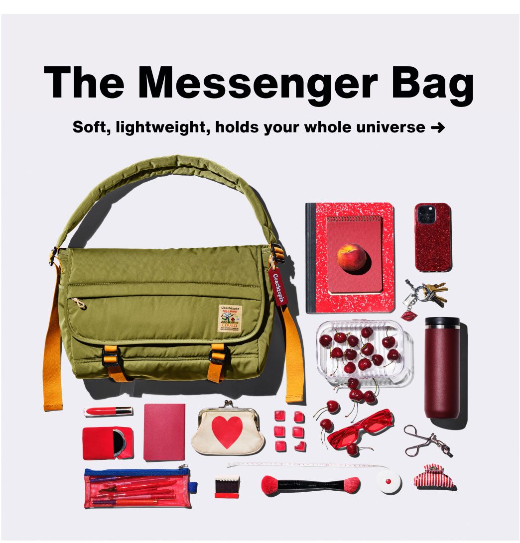 The Messenger Bag Soft, lightweight, holds your whole universe ➜ 