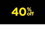 40% off and more. shop now.