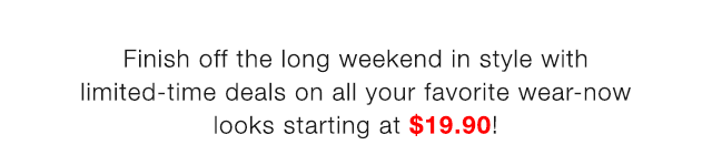 SUB - LONG WEEKEND SAVINGS