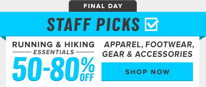 Final Day - Staff Picks - 50-80% Off - Shop Now
