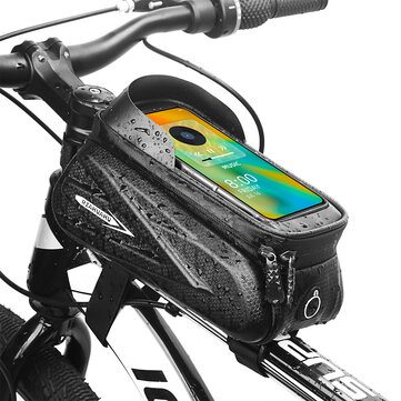 Bike Bag 1.5L Frame Front Tube Cycling Phone Mount Bag Bicycle Waterproof Phone Case Holder 7.2 Inches Touchscreen Bag Accessories