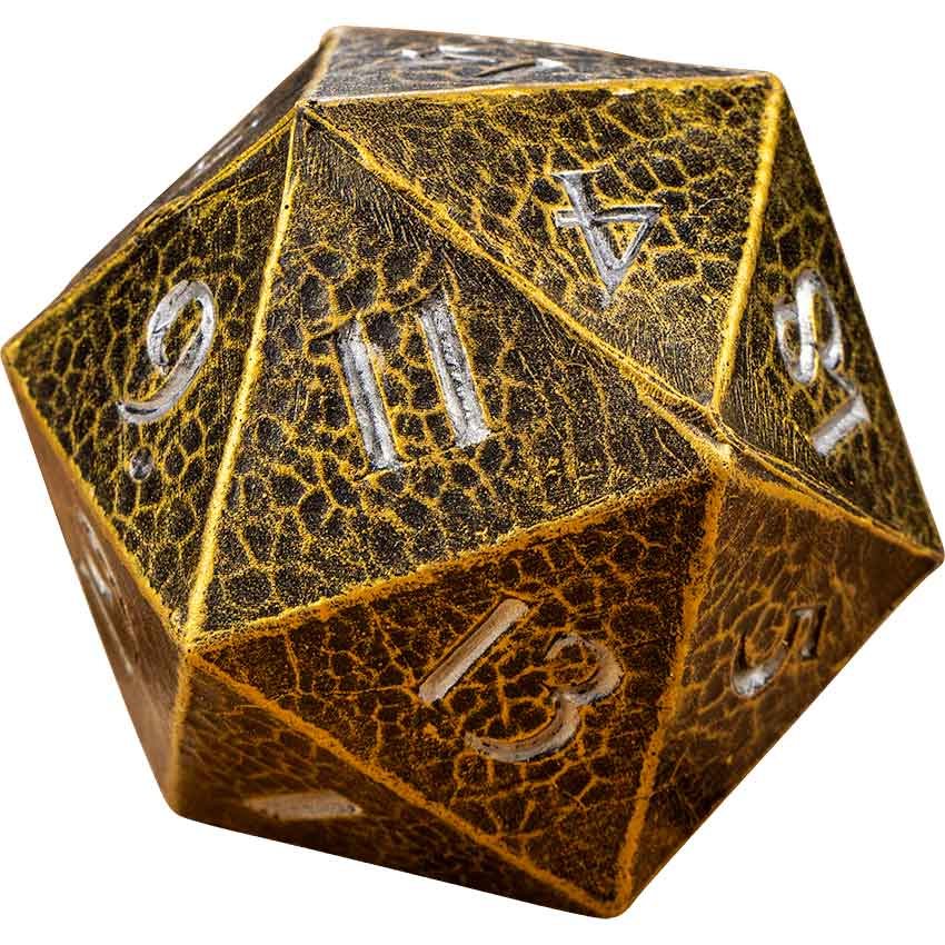 Image of D20 LARP Dice - Fake Gold