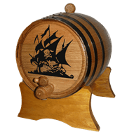 Pirate Ship 2 Liter Oak Barrel