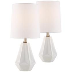 Colyn White Prism Accent Table Lamp Set of 2