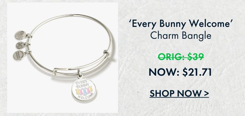 Every Bunny Welcome Charm Bangle |Extra 25% Off
