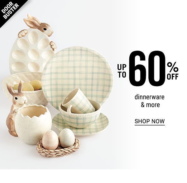 Doorbuster - Up to 60% off dinnerware & more. Shop Now.