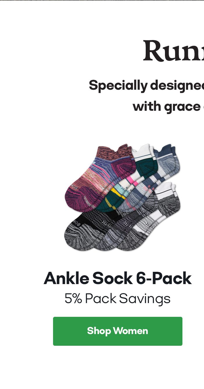Running | Specially designed to help you move with grace and speed. Ankle Sock 6 Pack. Shop Women