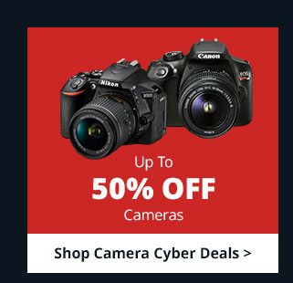 Save Up To 50% Off Cameras