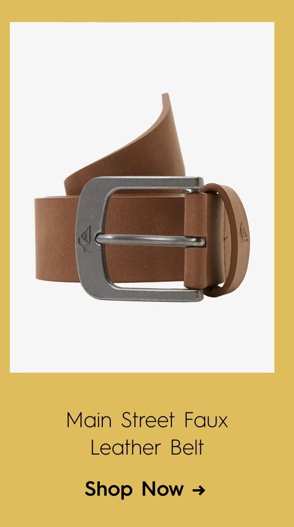 Main Street Faux Leather Belt