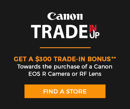 Trade It Upgrade It - Get a $300 Trade-In Bonus towards a Canon EOS R Mirrorless Camera
