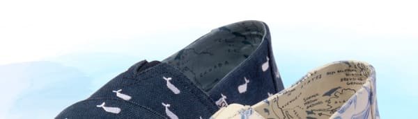 Oceana Washed Canvas Embroidered Whales Women's Classics