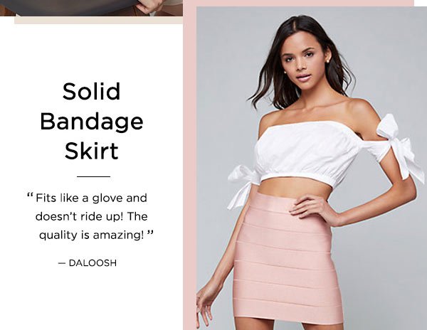 Solid Bandage Skirt