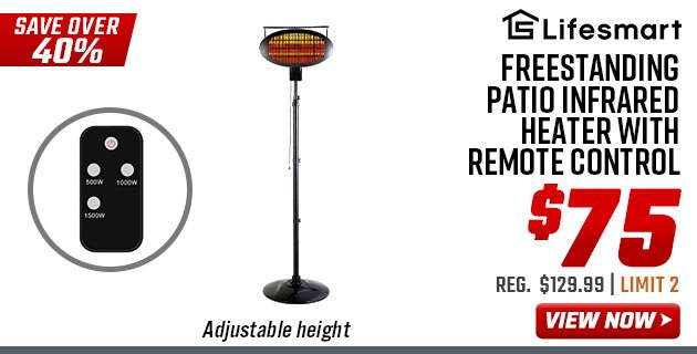 Lifesmart Freestanding Patio Infrared Heater with Remote Control 