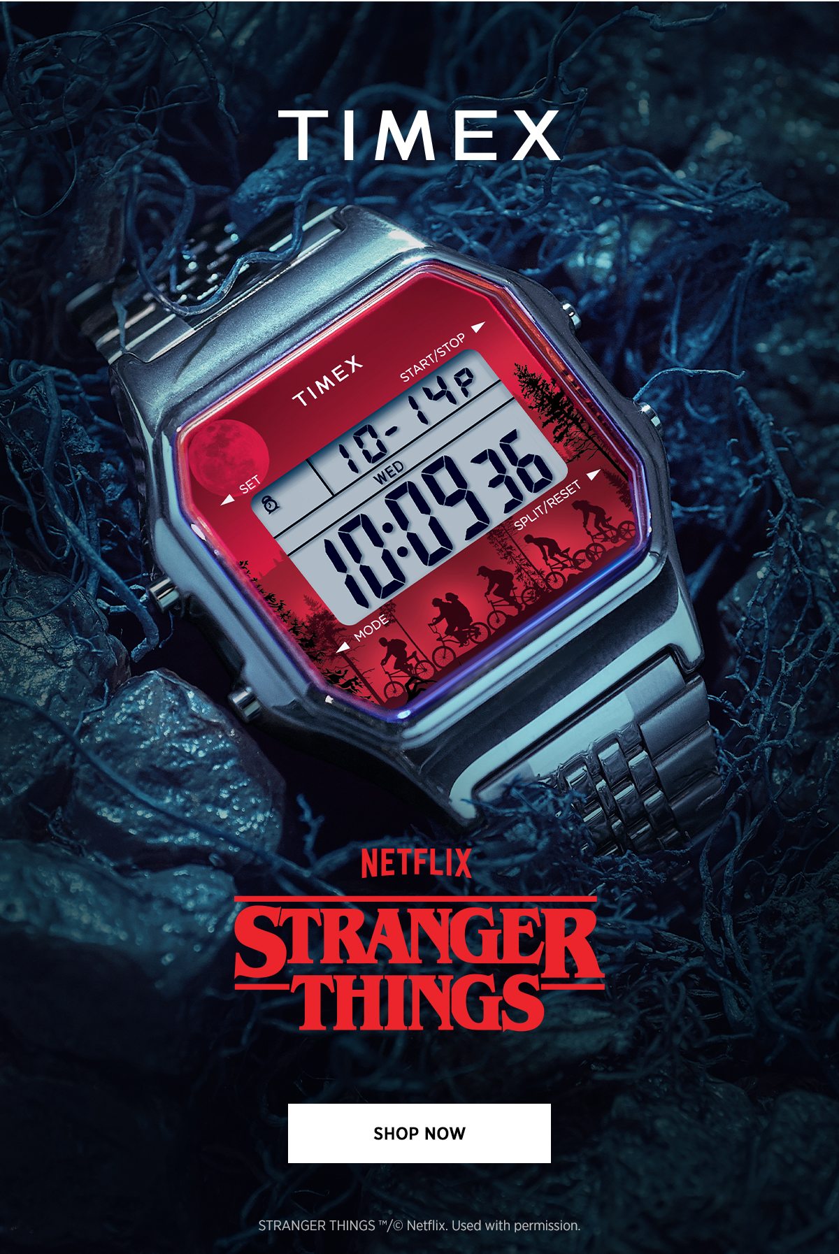 TIMEX x NETFLIX STRANGER THINGS | SHOP NOW | STRANGER THINGS ™/© Netflix. Used with permission.