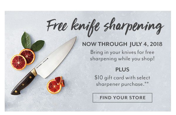 Free Knife Sharpening