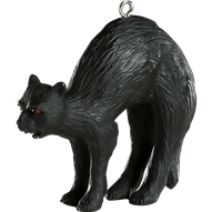 Black Cat Halloween Horror Ornament