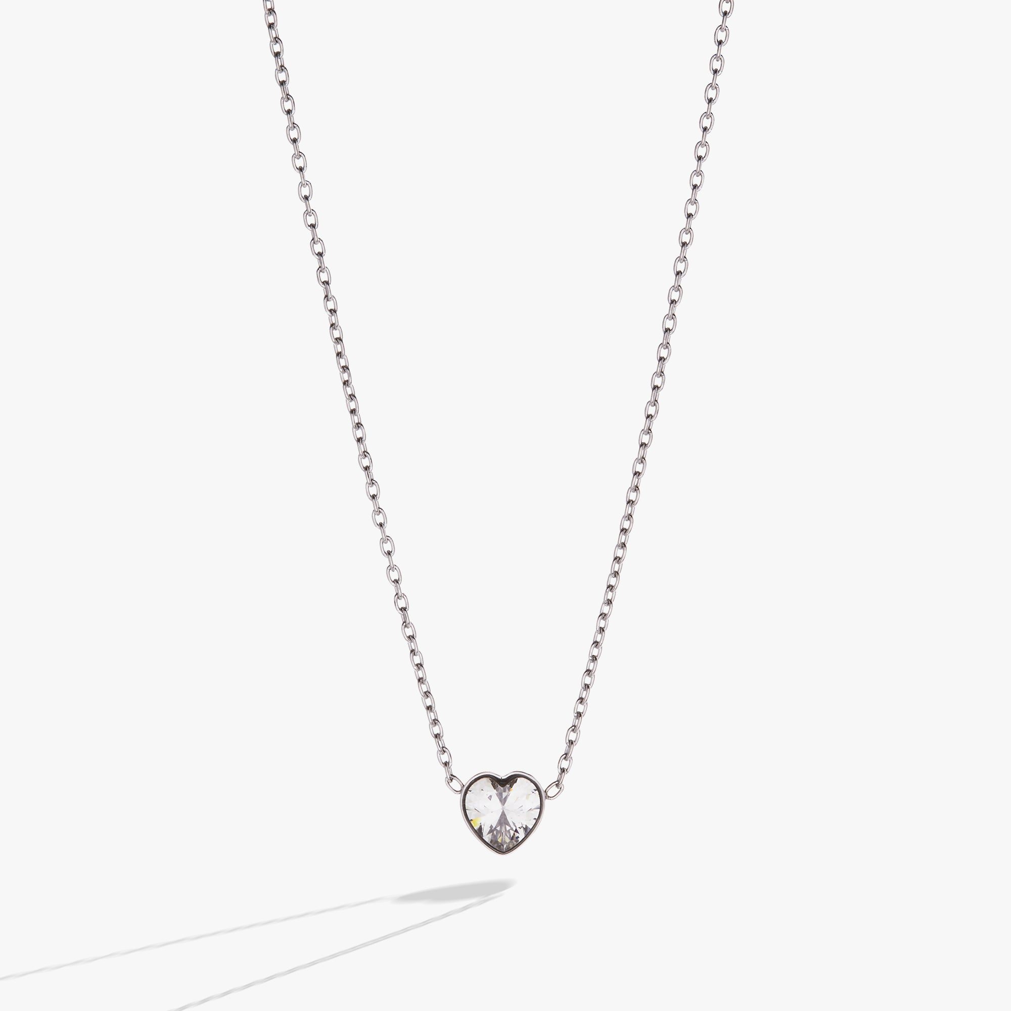 Image of Crystal Heart Pendant Necklace