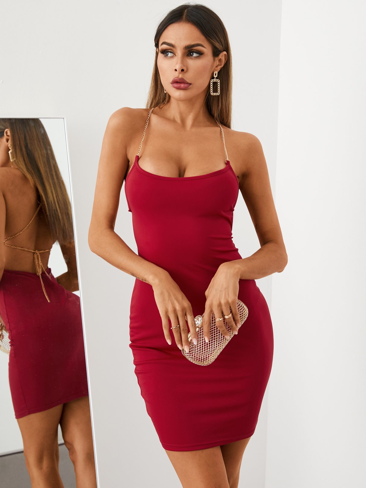Sexy Backless design Sleeveless Mini Dress