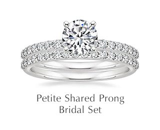 Petite Shared Prong Bridal Set