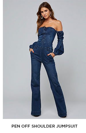 Pen Off Shoulder Jumpsuit