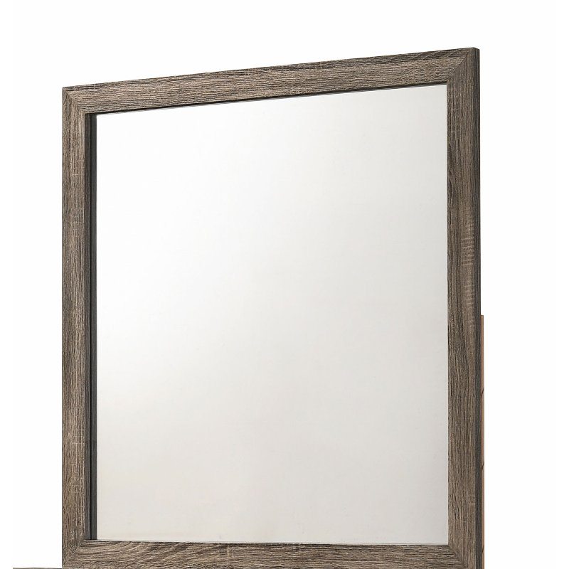 Rustic Contemporary Brown Mirror - Millie