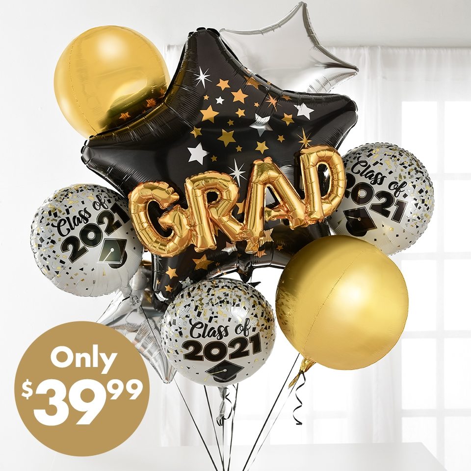 Congrats Grad Cap Deluxe Balloon Bouquet | SHOP NOW