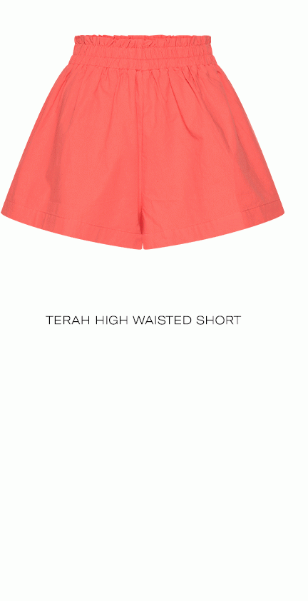 TERAH HIGH WAISTED SHORT IN OXY FIRE RED