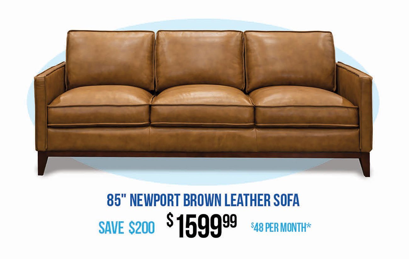 Newport-Brown-Leather-Sofa