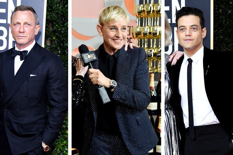 Photos of Daniel Craig, Ellen DeGeneres, and Rami Malek at the 2020 Golden Globes