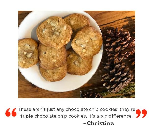 Triple Chocolate Chip Cookies