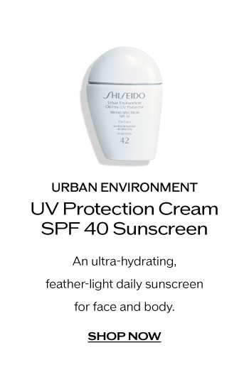 "Shop Urban Environment UV Protection Cream SPF 40 Sunscreen A ultra-hydrating, feather-light daily sunscreen for face and body."