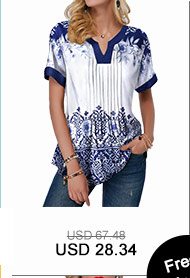 Short Sleeve Retro Print Split Neck Blouse