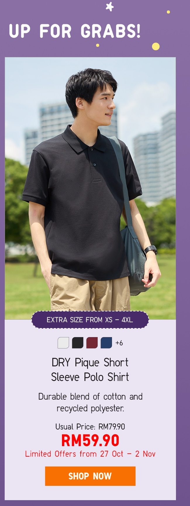 DRY Pique Short Sleeve Polo Shirt