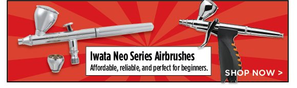 Iwata Neo Series Airbrushes - Affordable, reliable, and perfect for beginners.