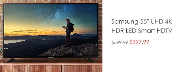 Shop Samsung 55 Glossy Black UHD 4K HDR LED Smart HDTV