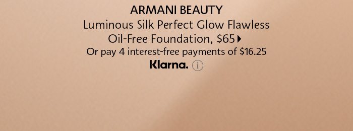 Armani Beauty Luminous Silk Perfect Glow Flawless Oil-Free Foundation