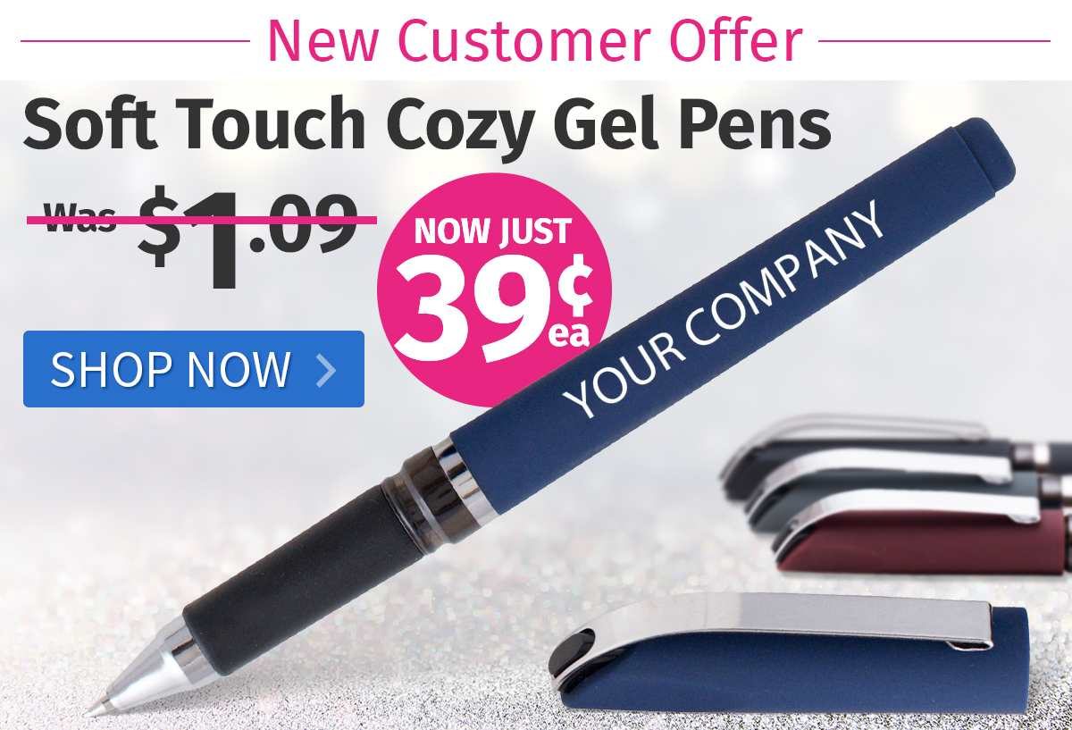 Soft Touch Cozy Gel Pens for only 39¢ each!