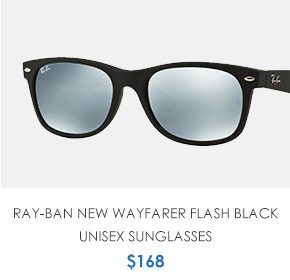 Ray-Ban New Wayfarer Flash Black Unisex Sunglasses