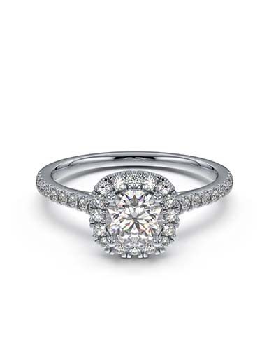 Swarovski Created Diamonds Collection Signature ring Diamond TCW 0.75 carat, Center Stone 0.50 carat, 14K white gold