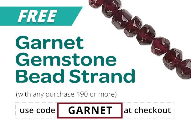 Free Gift with Purchase - Garnet Gemstone Bead Strand with $90+ Order