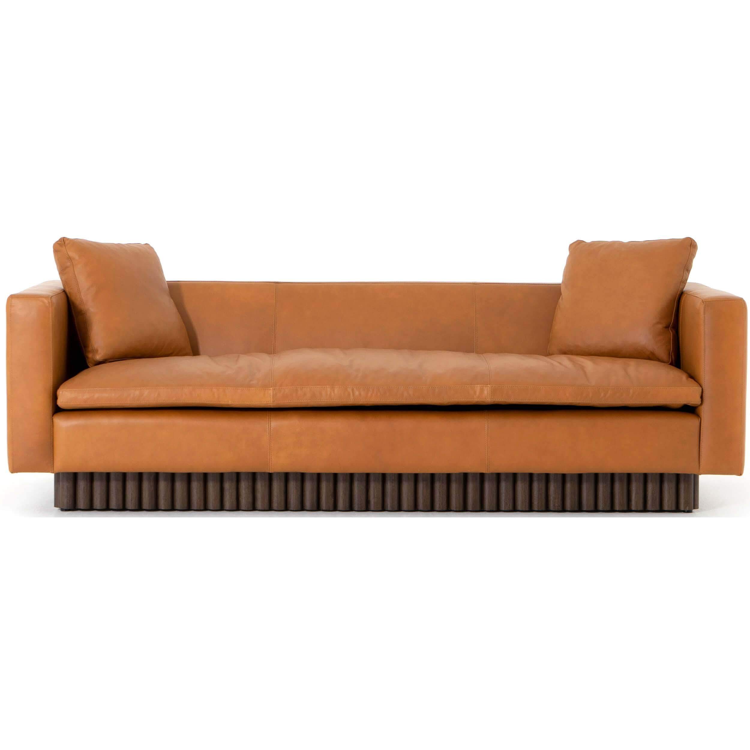 Image of Ludwig Leather Sofa, Hudson Lager
