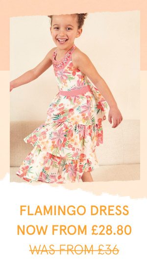 Tropical flamingo print halter maxi dress ivory From £28.80 Price reduced from£36.00