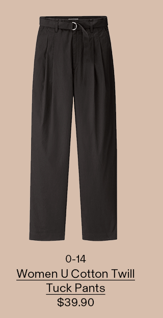 BODY4 PDP3 - U COTTON TWILL TUCK PANTS