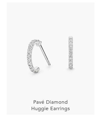 Pavé Diamond Huggie Earrings
