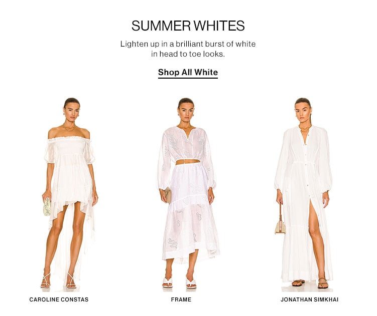 Lighten up in a brilliant burst of white in head to toe looks. Shop All White