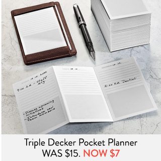 Triple-Decker Pocket Planner