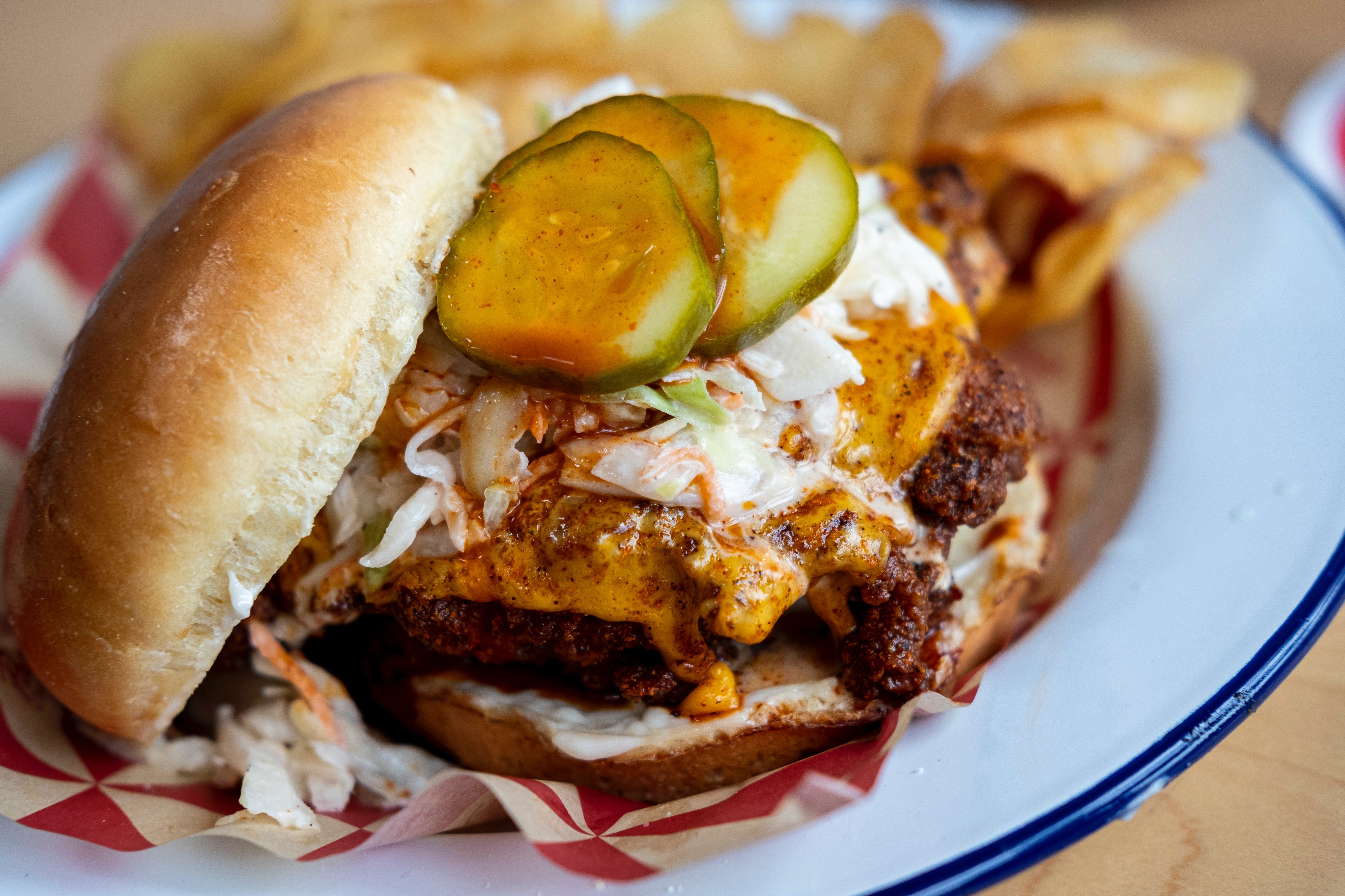 Nashville hot chicken sandwich.