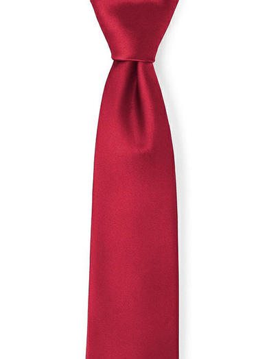 Valentine Red Matte Satin Necktie