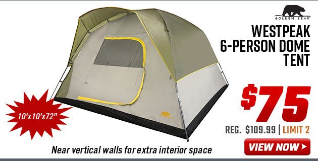 Golden Bear Westpeak 6-Person Dome Tent 