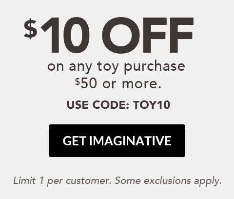 $10 Off on any toy purchase $50 or more.